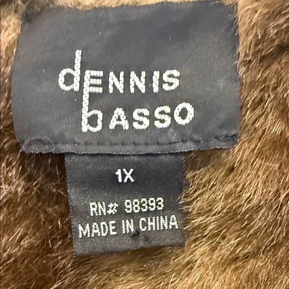 DENNIS BASSO Luxurious Brown Faux Fur Coat REVERSIBLE SIZE 1X With Hood NWOT - Picture 10 of 10
